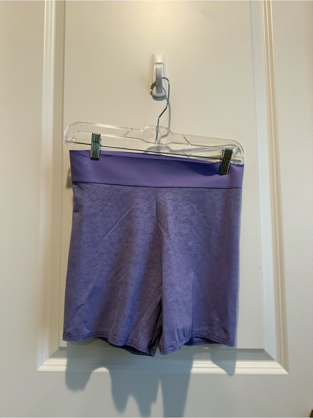 Aerie OFFLINE SMOOTHEZ Lavender High Waisted Textured Boy Shorts M